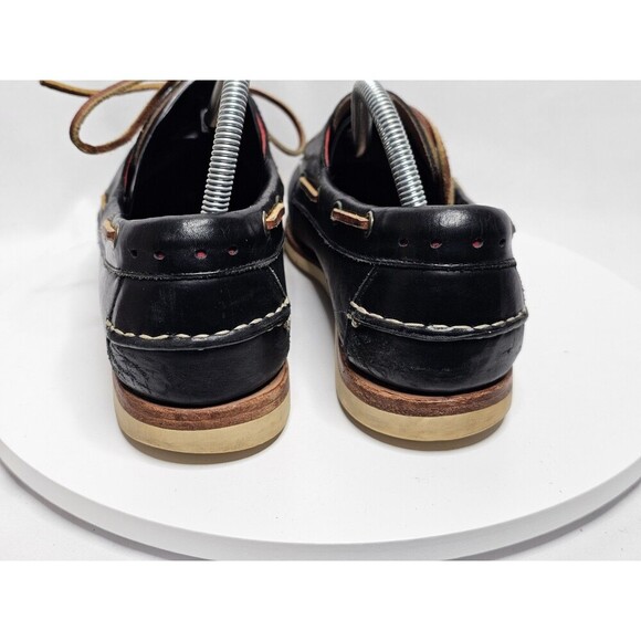 Allen Edmonds Mens Black Westbrook Leather 2 Eyelet Loafer Boat Shoes Sz 9 Wide - Picture 6 of 8